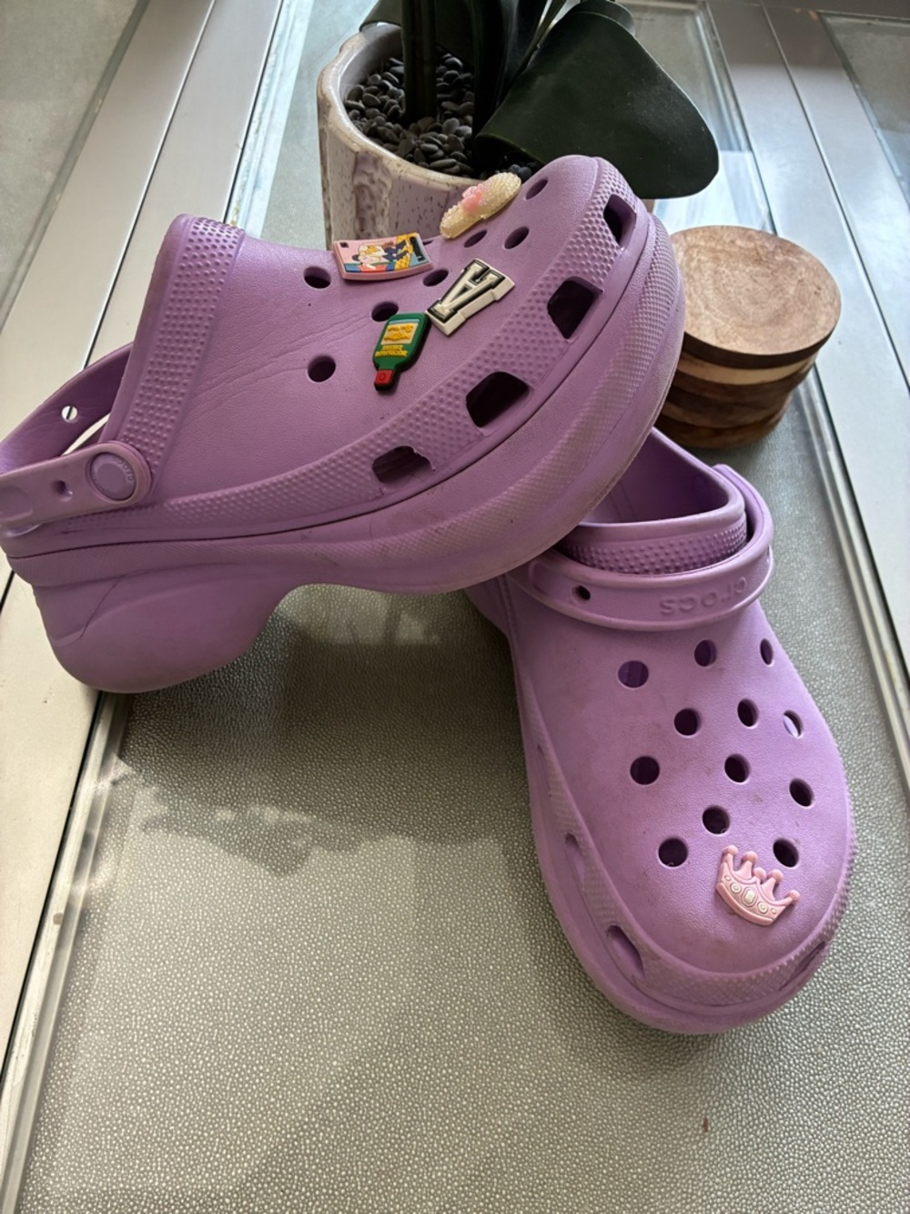 CROCS Classic Clog in Lavender Purple with Jibbitz Charms